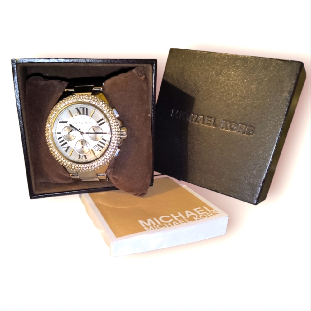 Michael Kors MK5634 Camille Silver/ Stainless Steel Crystal Glitz Women's Watch